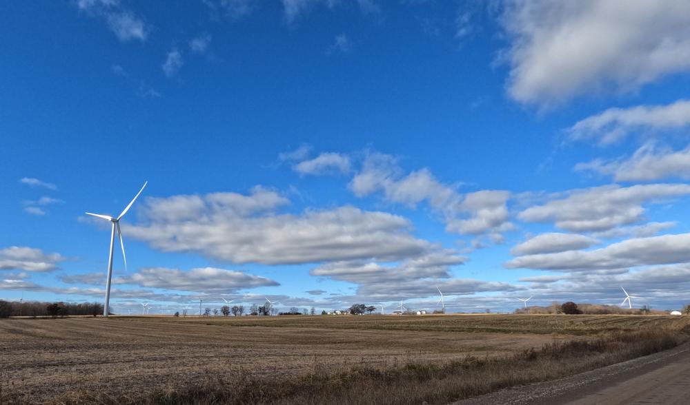 Wind turbine in Isabella County, Michigan